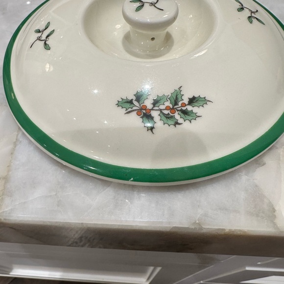 SPODE CHRISTMAS TREE COVERED CASSEROLE DEEP DISH BOWL PORCELAIN - Picture 9 of 10